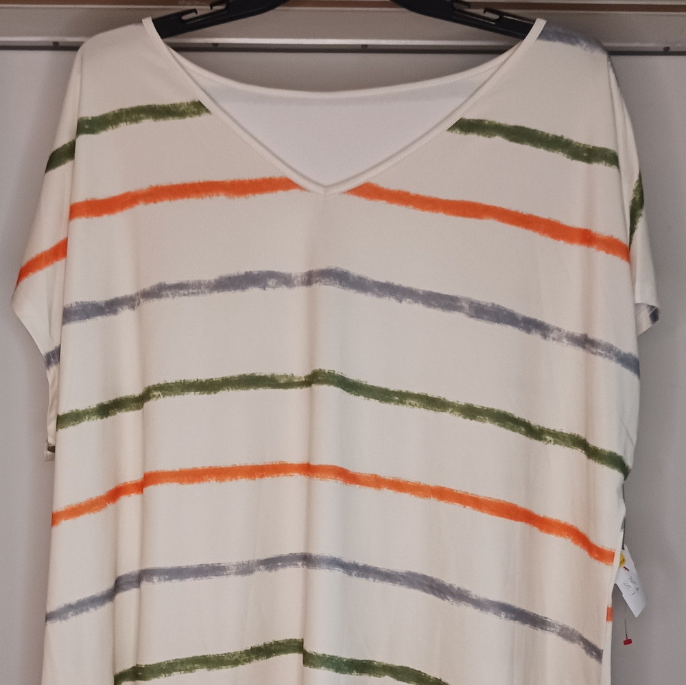 Shein Green/Orange Tank Top Size 4X - Picture 4 of 5
